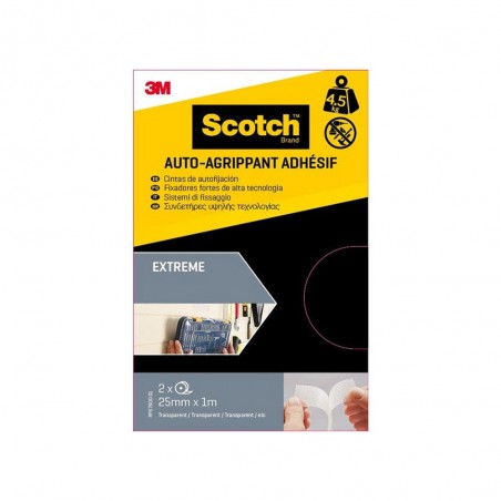 2 rubans agrippant adhésifs transparent intérieurL.100.0 x l.25.0 mm