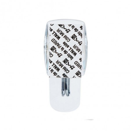 Lot de 9 crochets adhésif pointe métal transparent 0.225 kg