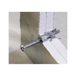 Lot de 4 chevilles diam.10 x L.35 mm et patte àvis Red head diam.5mm