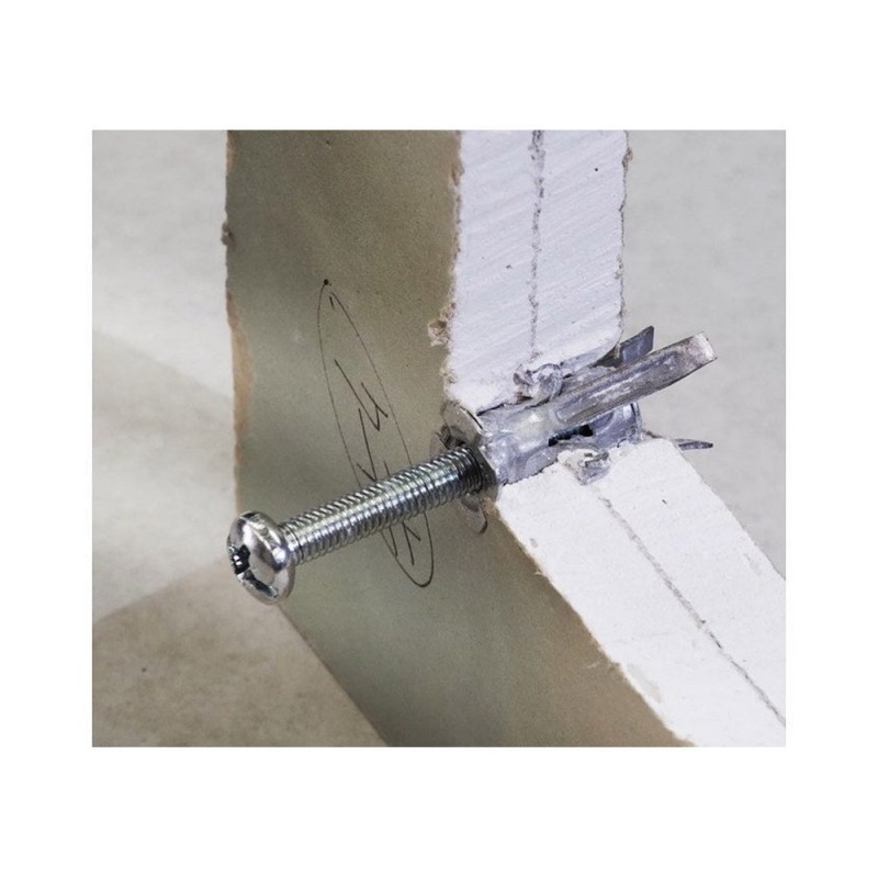 Lot de 4 chevilles diam.8 x L.35 mm et vis a expansion Red head diam.4 x L.40 mm