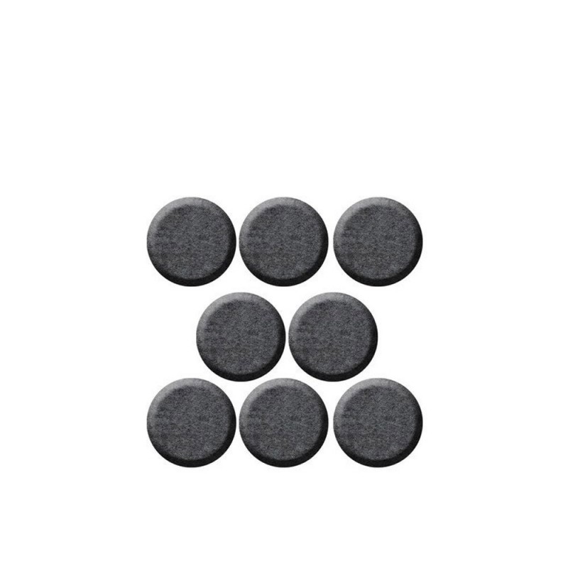 Lot de 8 patins feutre adhésif diam. 25 mm gris