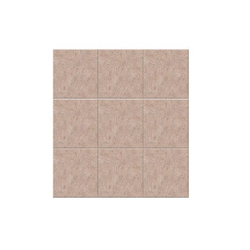 Lot de 12 patins feutre en laine adhésif 24 x 22 mm beige