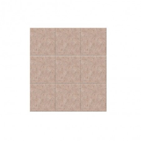 Lot de 12 patins feutre en laine adhésif 24 x 22 mm beige