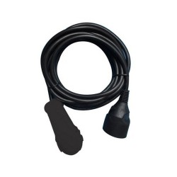 Rallonge electrique menager avec terre HO5VVF noir 6m