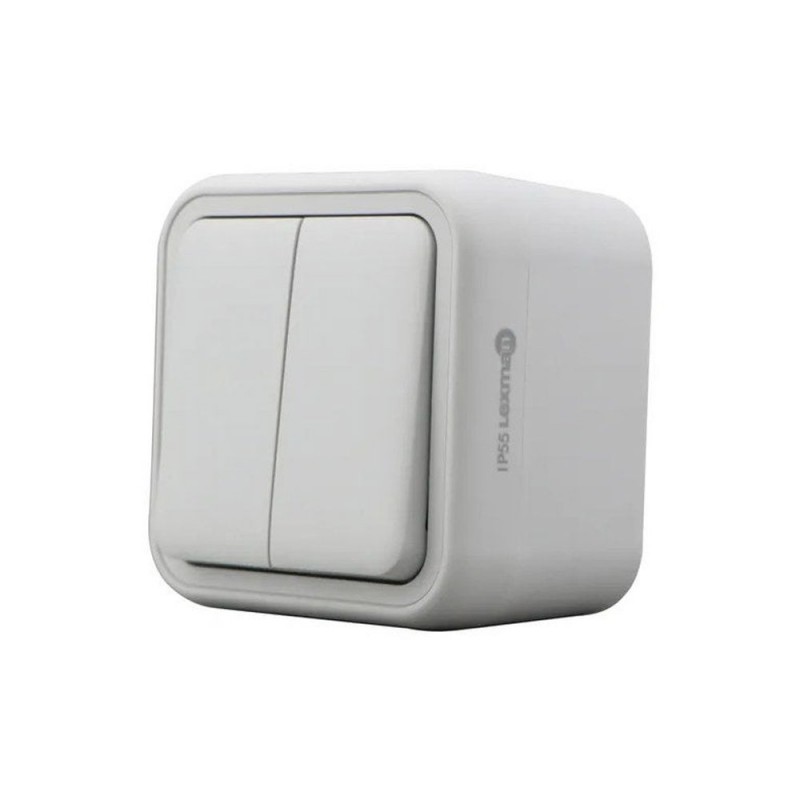 Double interrupteur va et vient auto trail gris