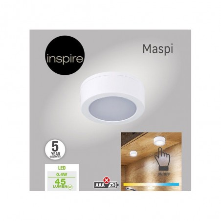 Eclairage bouton pression àpiles 3A 45 Lm blanc neutre