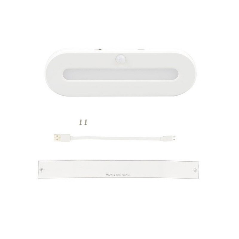 Réglette de placard led àdétection rechargeable USB dudo L. 15 cm
