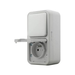 Prise et interrupteurtrail gris