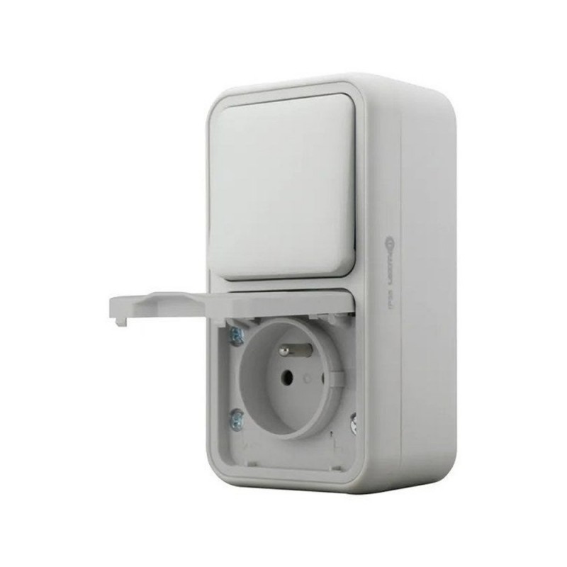Prise et interrupteurtrail gris