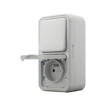 Prise et interrupteurtrail gris