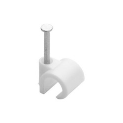 Lot de 100 attaches-fils diam. de 8 à12 mm L. 26 mm blanc