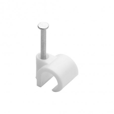 Lot de 100 attaches-fils diam. de 8 à12 mm L. 26 mm blanc