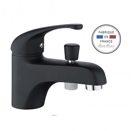 Mitigeur monotrou de baignoire noir Fira -  - meilleure qualité