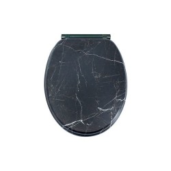 Abattant déclipsable avec frein de chute bois compressé Stavos noir