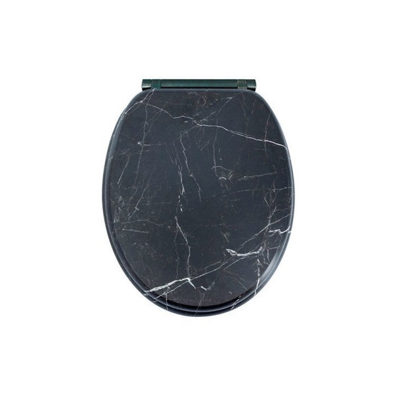 Abattant déclipsable avec frein de chute bois compressé Stavos noir