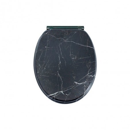 Abattant déclipsable avec frein de chute bois compressé Stavos noir