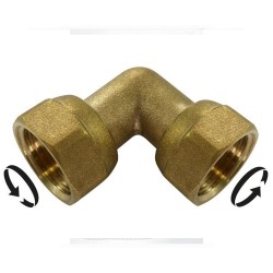 Coude àvisser laiton F 12 x 17 pour tube en cuivre