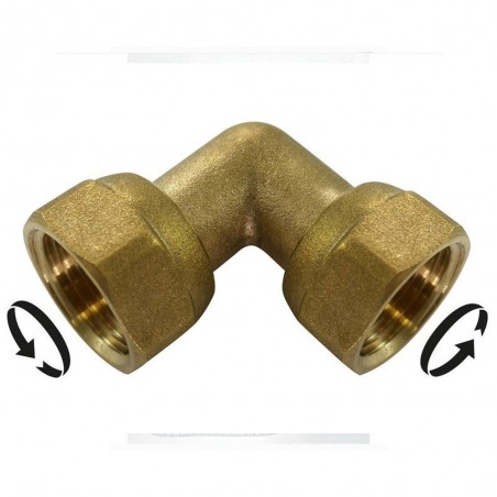 Coude àvisser laiton F 12 x 17 pour tube en cuivre
