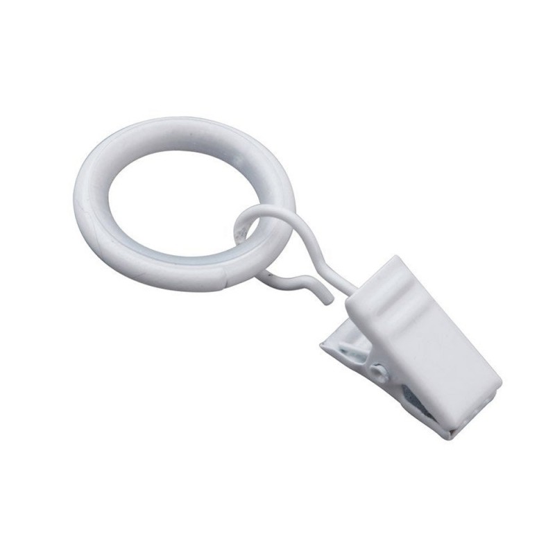 Anneaux et crochets Barre de vitrage clip 9 mm métal blanc mat -  - meilleure qualité