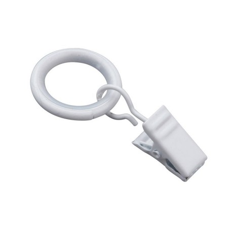 Anneaux et crochets Barre de vitrage clip 9 mm métal blanc mat -  - meilleure qualité