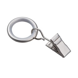 Anneaux et crochets Barre de vitrage clip 9 mm métal gris / argent mat -  - meilleure qualité