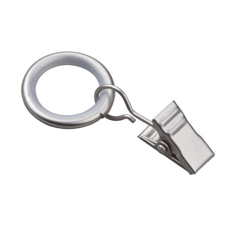 Anneaux et crochets Barre de vitrage clip 9 mm métal gris / argent mat -  - meilleure qualité