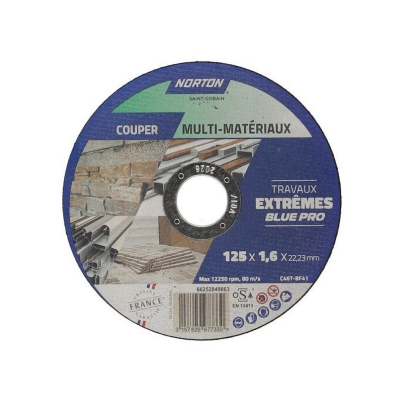 Lot de 3+1 disques 125x16 tous mat