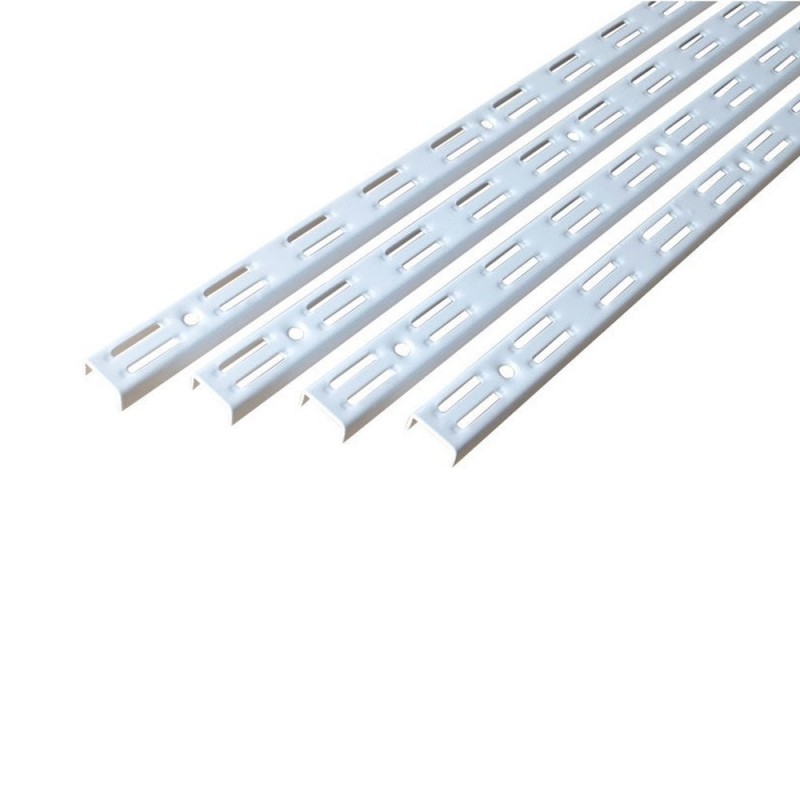 Lot de 4 crémaillères doubles acier H.100 cm entraxe 50 mm