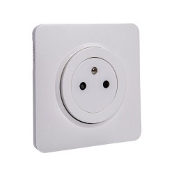 Prise avec terre affleurante complet Lumia blanc