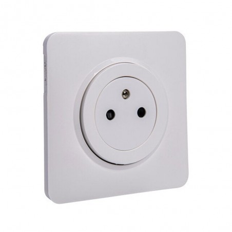 Prise avec terre affleurante complet Lumia blanc