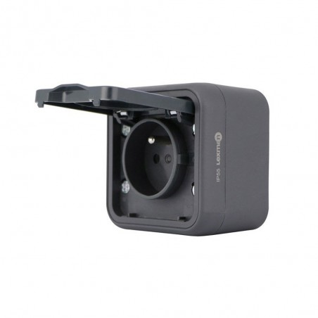 1 Prise avec terre étanche trail anthracite