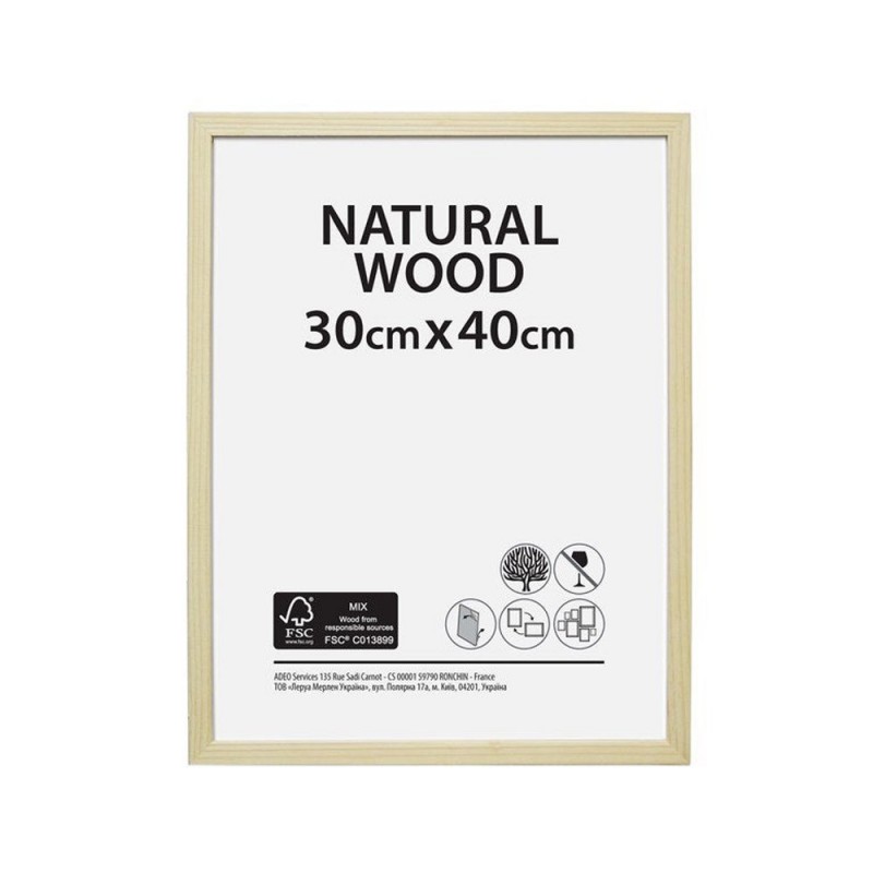 Cadre brut  L.30 X H.40 cm bois naturel - meilleure qualité