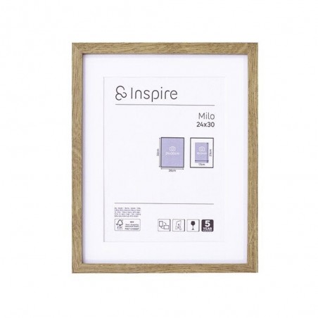 Cadre en bois de chêne milo l.24 X H.30 cm - meilleure qualité