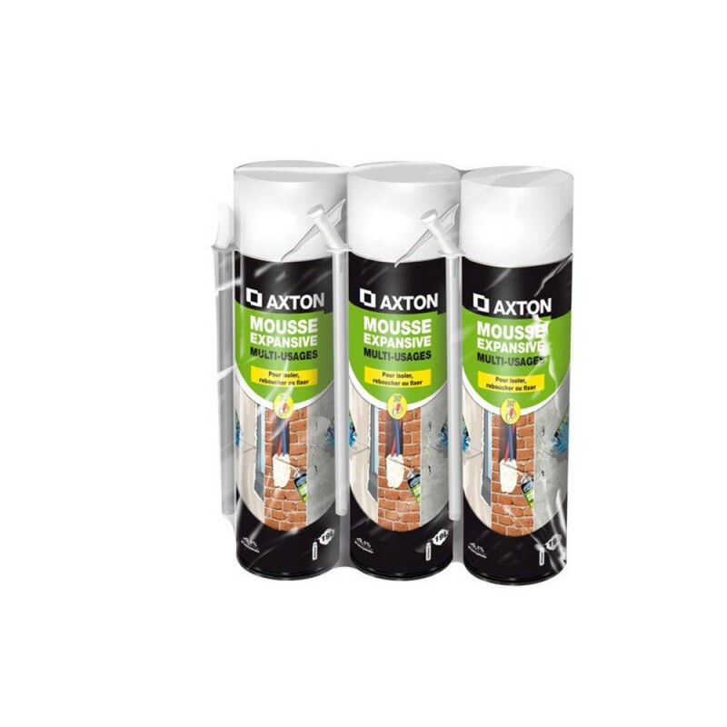Mousse expansive multi-usages aXTON 3x500ml