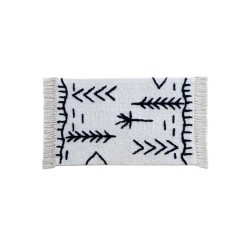 Tapis de bain 50x80 cm blanc/noir