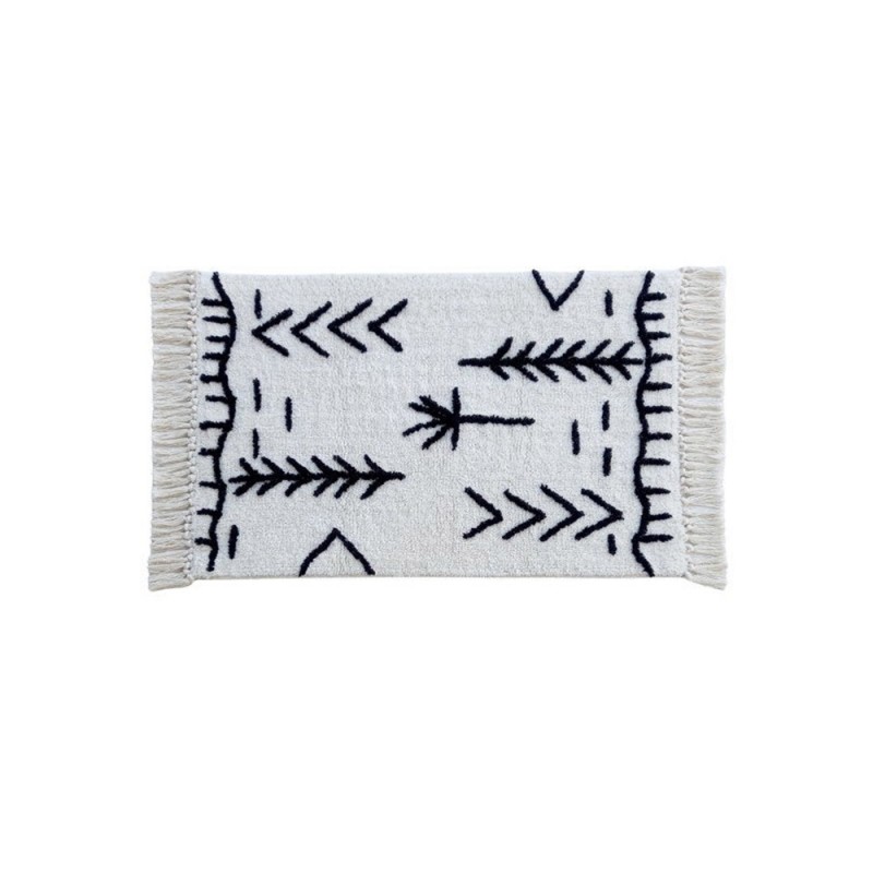Tapis de bain 50x80 cm blanc/noir
