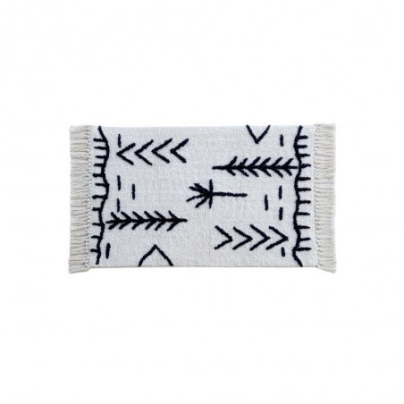 Tapis de bain 50x80 cm blanc/noir