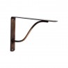Equerre curva acier cuivré marron H.17 X p.24 cm
