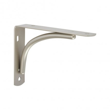 Equerre dino acier nickelé Gris H.8.5 X p.12 cm