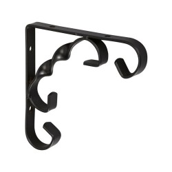 Equerre rétro acier epoxy noir H.10 X p.10 cm