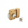 Verrou bouton - cylindre city à5 goupilles L.30 mm bronze