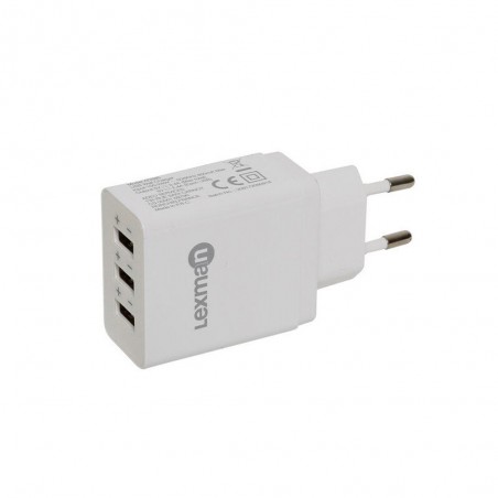 Prise USB 3 ports blanche