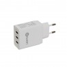 Prise USB 3 ports blanche
