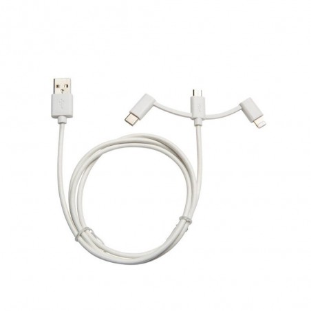 Câble 3en1 lightning micro usb vers usbc1m