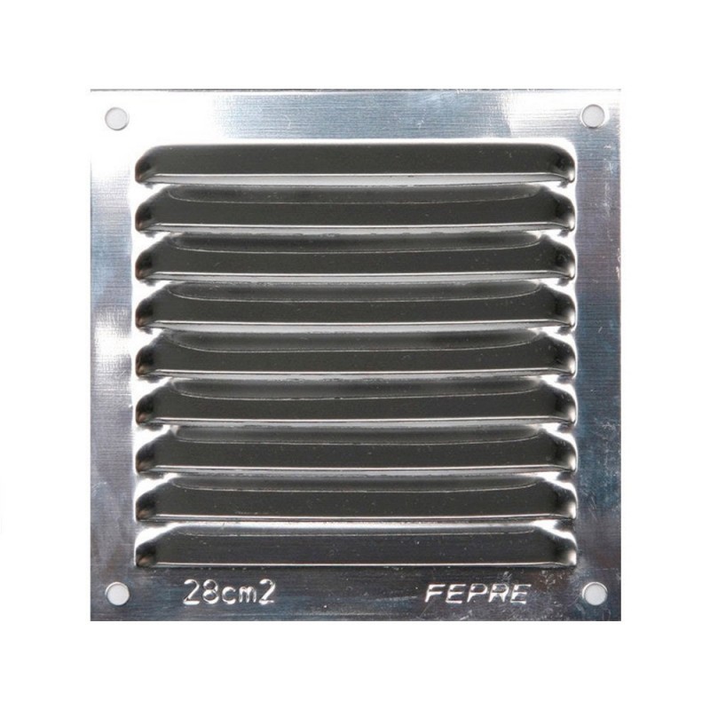 Grille d'aération acier inoxydable naturel