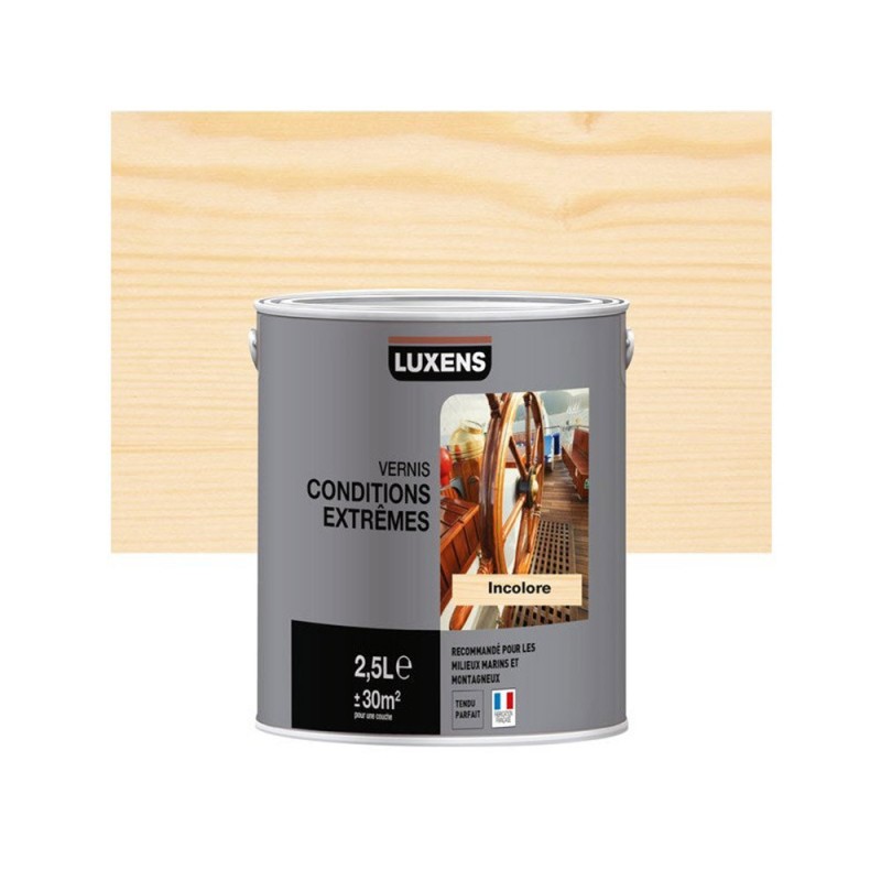 Vernis marin bois LUXENS conditions extrÃªmes incolore brillant 2.5 l