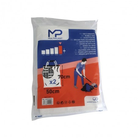Sac à  Gravats multiplast H.70 X L.50 cm 80L blanc -  - meilleure qualité