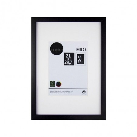 Cadre photo milo 21x29.7cm bois noir - meilleure qualité