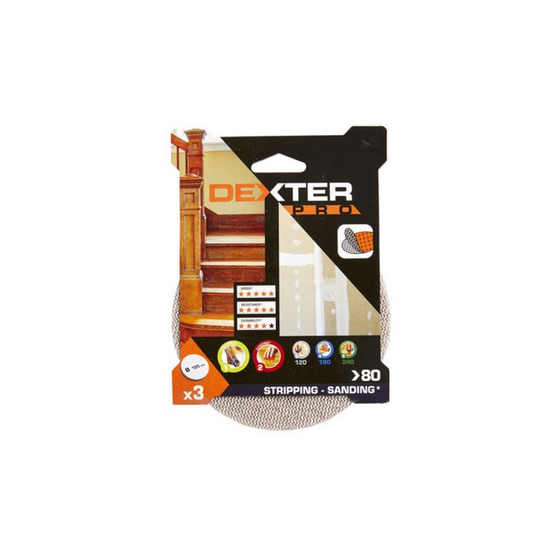 Lot de 3 disques abrasifspro 125 mm Grains 80