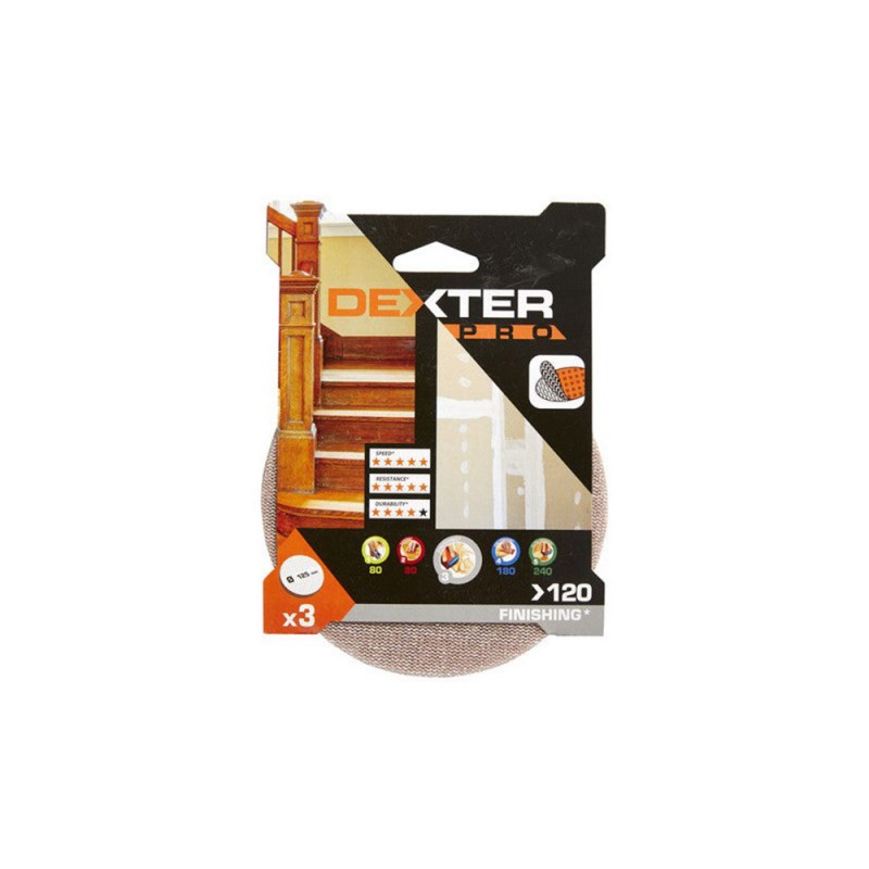 Lot de 3 disques abrasifspro 125 mm Grains 120